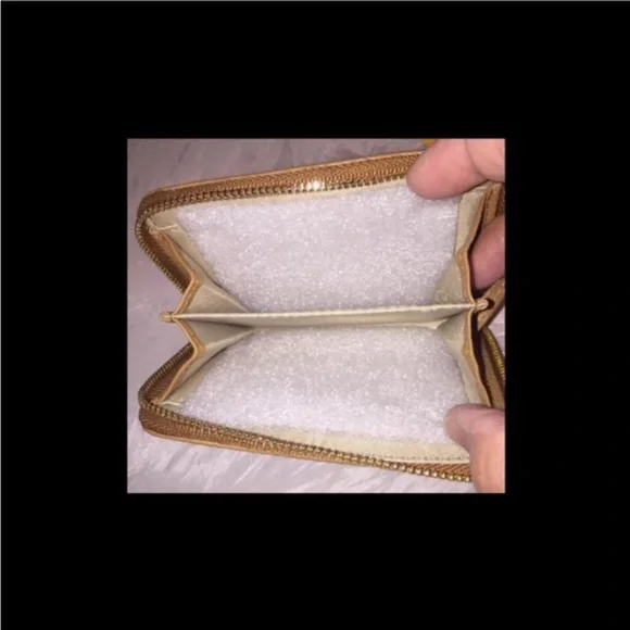 Tory Burch Amanda Royal Tan Zip Wallet coin card case keychain NWT - Picture 4 of 4